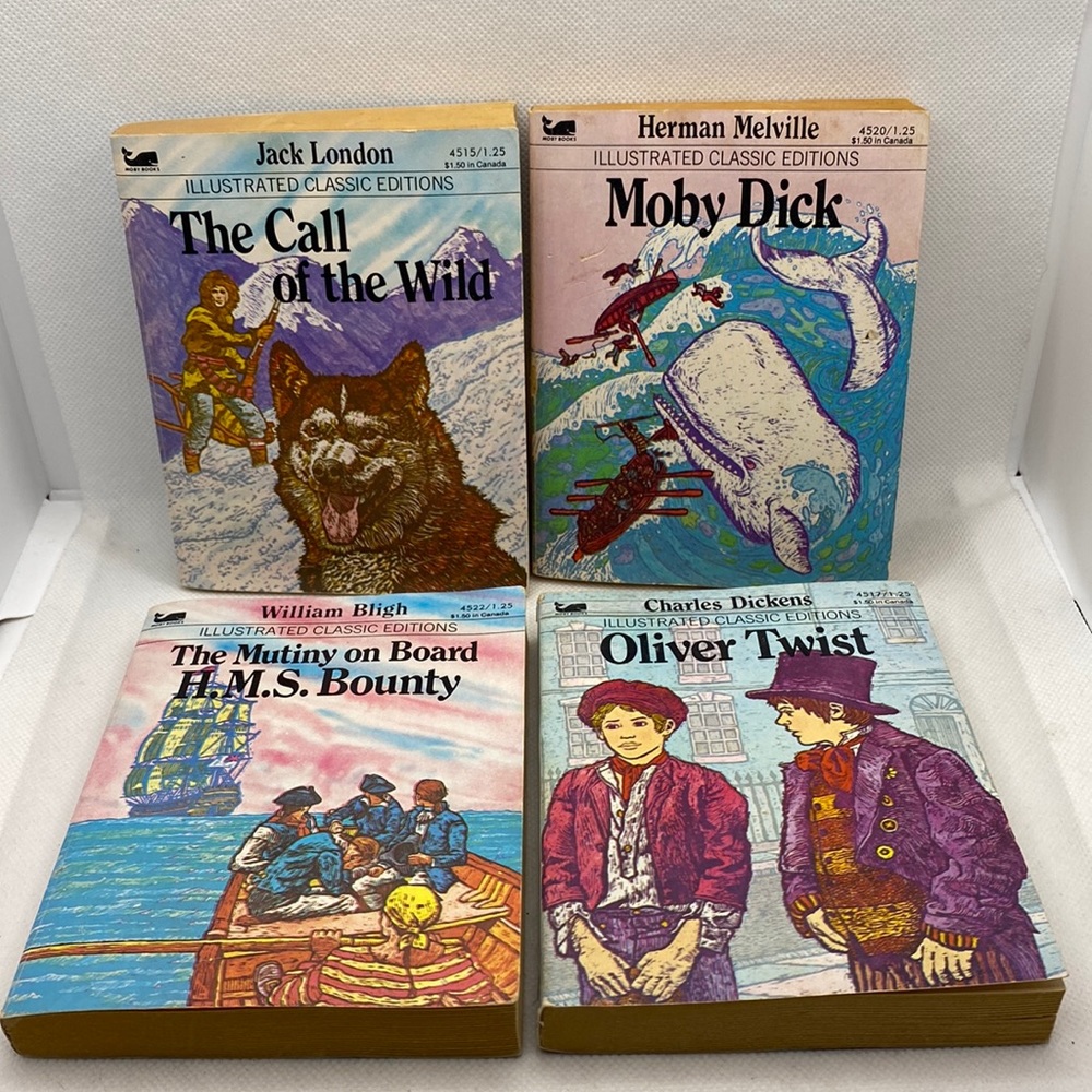 4 Illustrated Classic Editions Softcover Books 1979 Vintage